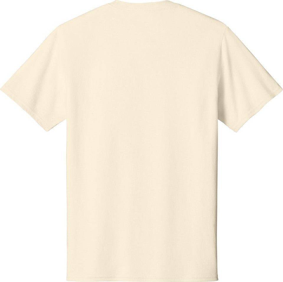 Rear View of Natural Port & Co Core Cotton Tee. PC54