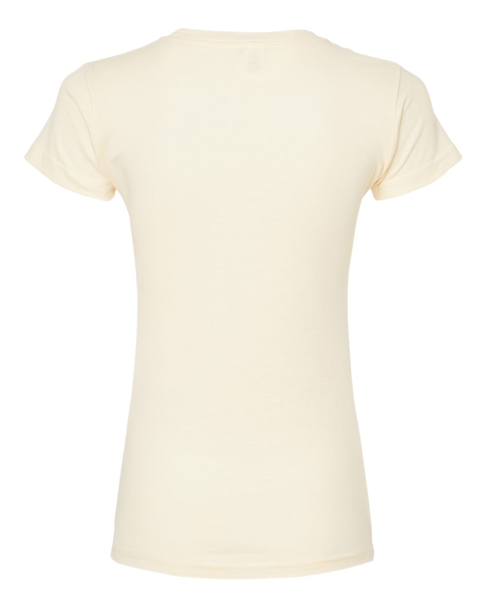Rear View of Natural Women&#39;s Fine Jersey Slim Fit T-Shirt - 213