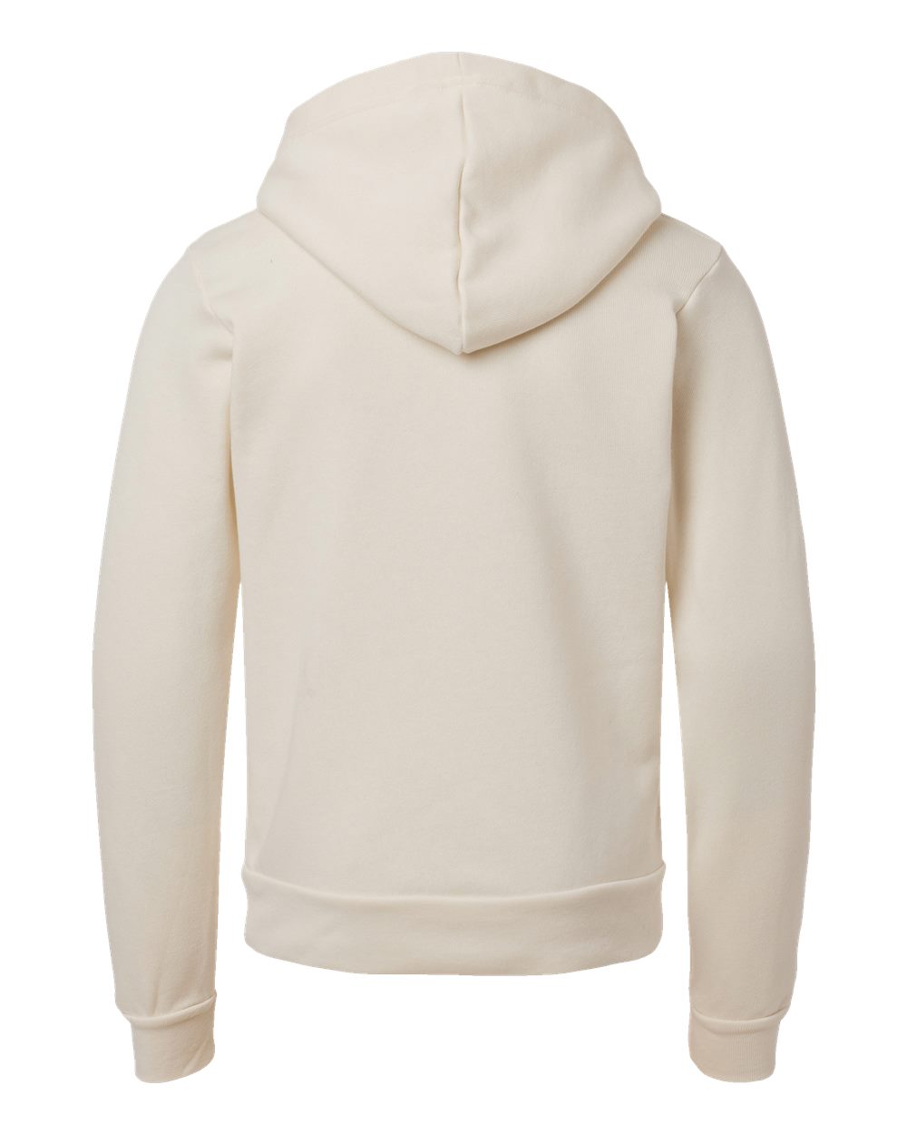Front View of Natural Youth Sponge Fleece Hoodie - 3719Y