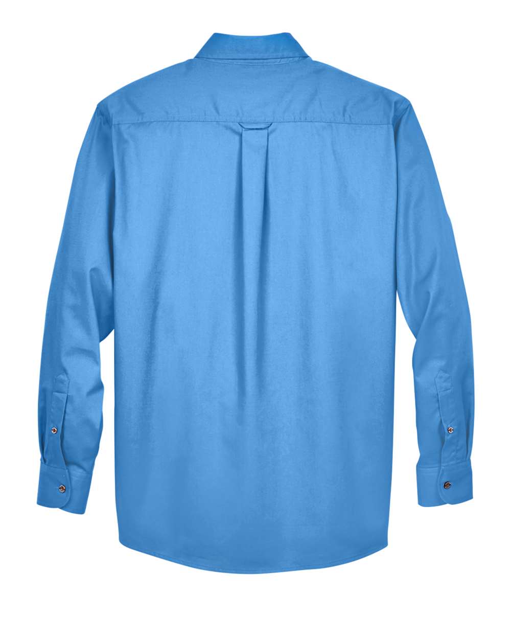 Front View of Nautical Blue Men's Easy Blend™ Long Sleeve Twill Shirt - M500