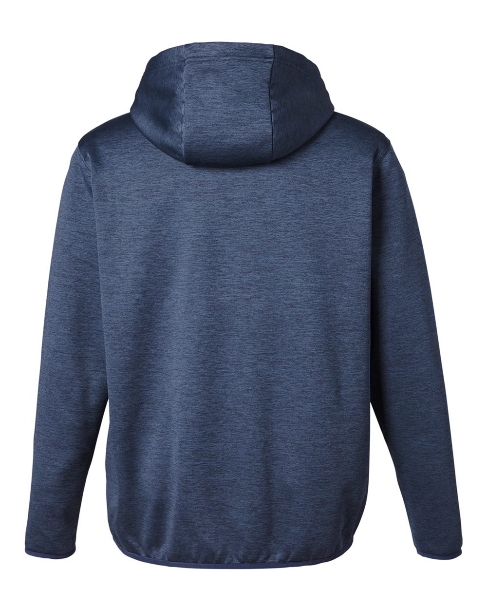Rear View of Naval Academy Heather Performance Hooded Fleece Sweatshirt - H130093