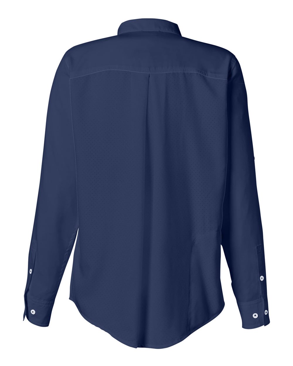 Rear View of Naval Academy Women's Tide Point Long Sleeve Shirt - H615006