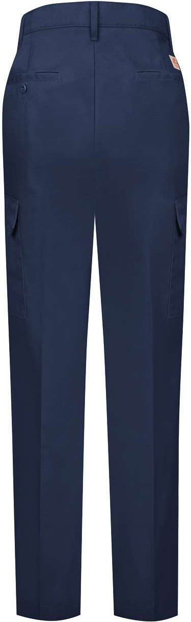 Rear View of Navy - 24I Women's Industrial Cargo Pants - PT89