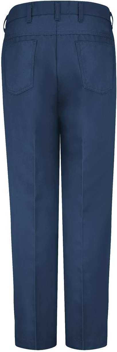 Rear View of Navy - 26I Jean Cut Pants - PT50