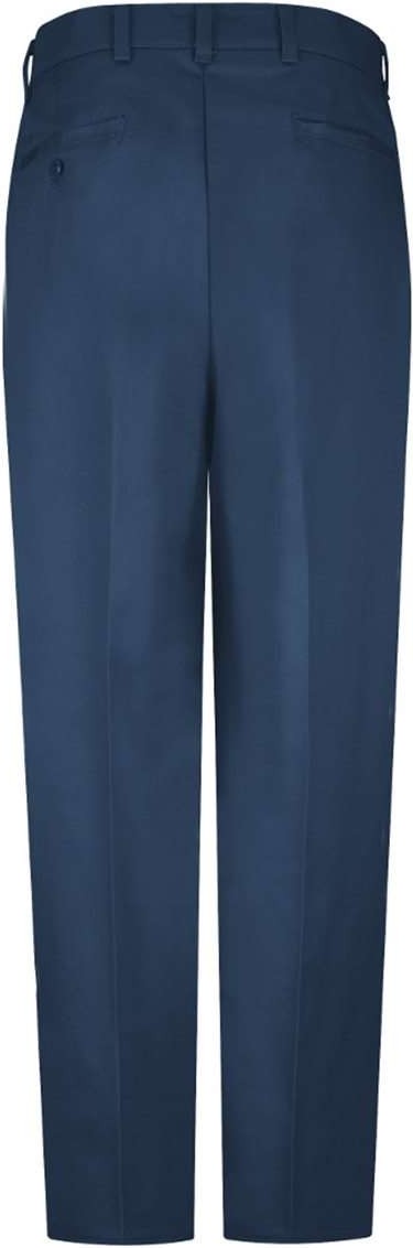 Front View of Navy - 30I Wrinkle-Resistant Cotton Work Pants Odd Waist Sizes - PC20ODD