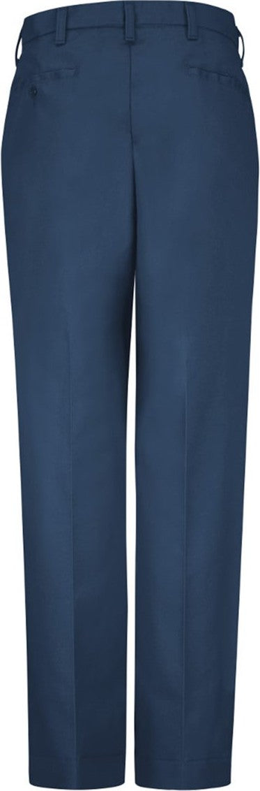 Rear View of Navy - 32I Red-E-Prest® Work Pants - PT10