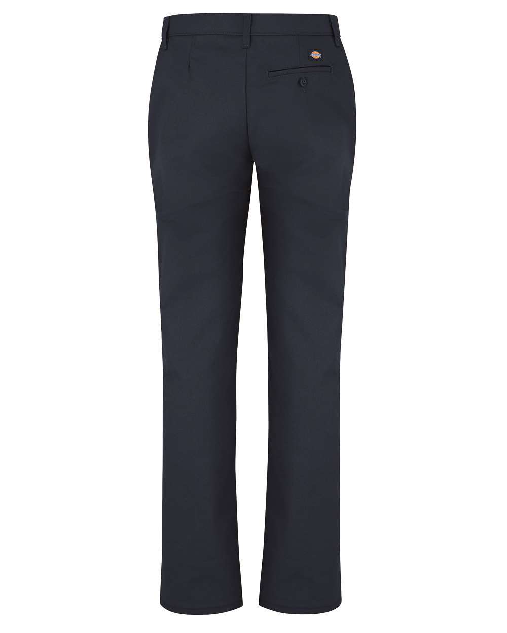 Rear View of Navy - 32I Women&#39;s Industrial Flat Front Pants - FP92