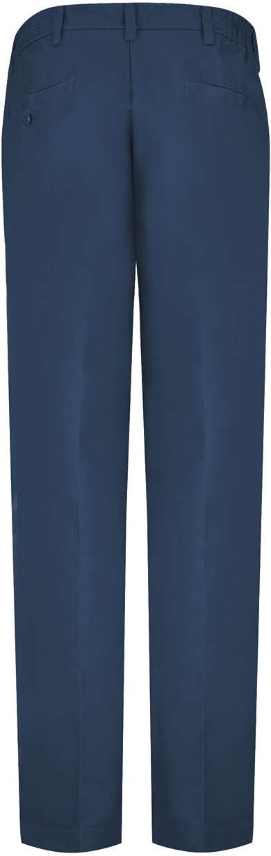 Front View of Navy - 36 Unhemmed Elastic Insert Work Pants - PT60