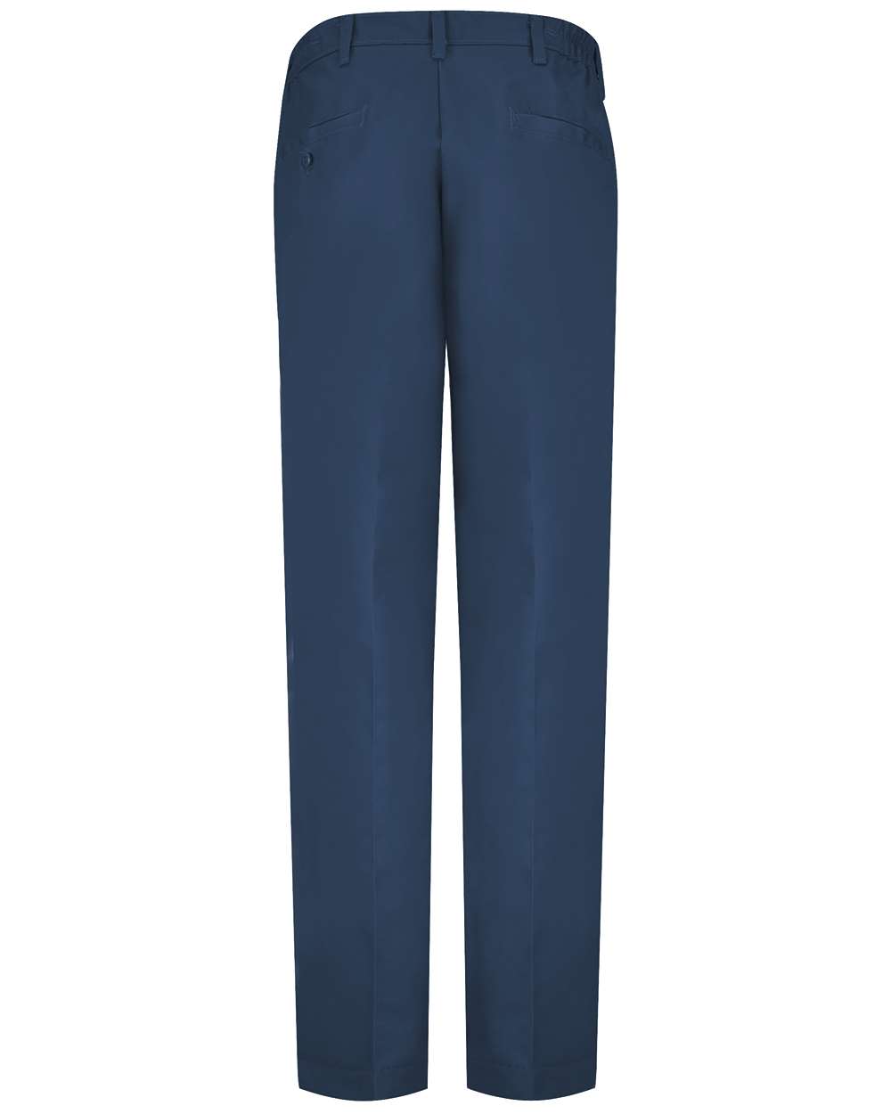 Rear View of Navy - 36I Elastic Insert Work Pants - PT60