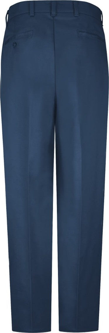 Navy - 36I Wrinkle-Resistant Cotton Work Pants - PC20