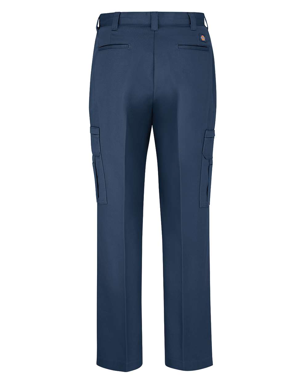 Front View of Navy - 37 Unhemmed Industrial Cotton Cargo Pants - Extended Sizes - LP39EXT