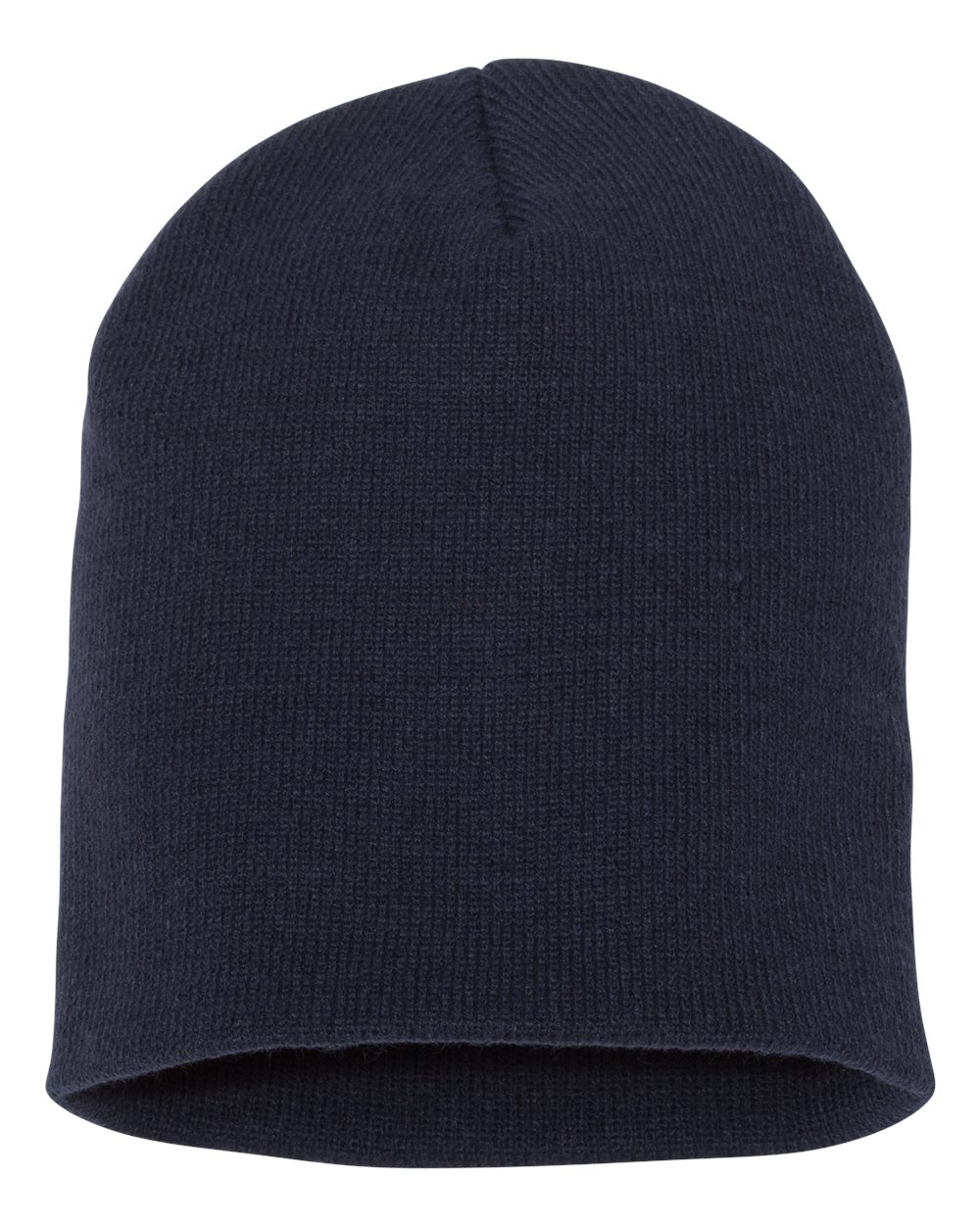 Front View of Navy 8 1/2" Beanie - 1500KC