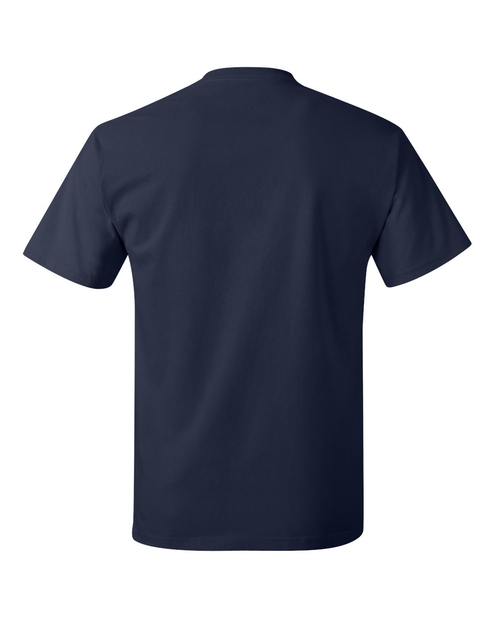 Rear View of Navy Authentic T-Shirt - 5250