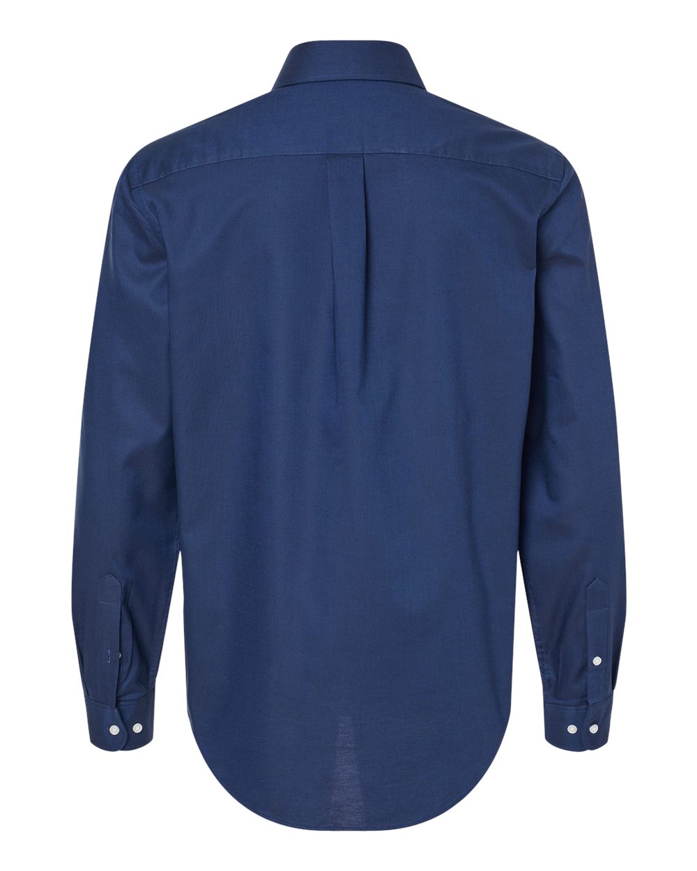 Rear View of Navy Blazer New England Cotton Oxford Shirt - 13TH106