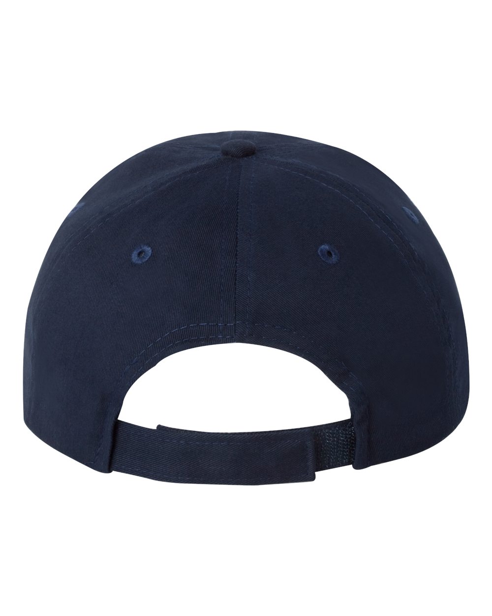 Front View of Navy Brushed Twill Cap - VC200