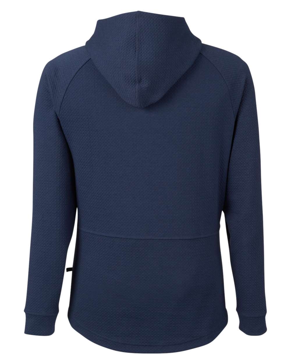 Rear View of Navy Camden Hooded Pullover - SWC100