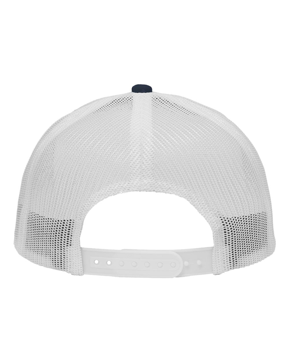 Front View of Navy Camo/ White Traditional Lo-Pro Mesh Back Trucker Fit Cap - SP1450