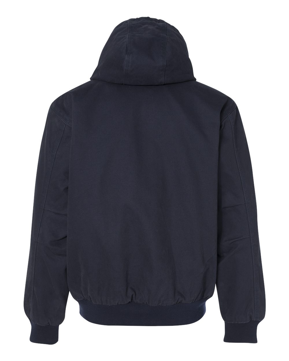 Front View of Navy Cheyenne Boulder Cloth™ Hooded Jacket with Tricot Quilt Lining Tall Sizes - 5020T