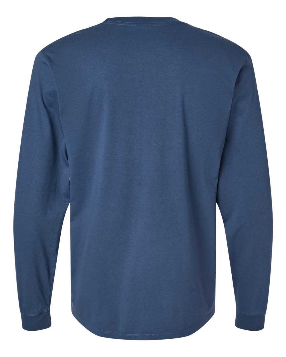 Front View of Navy Classic Long Sleeve T-Shirt - 220