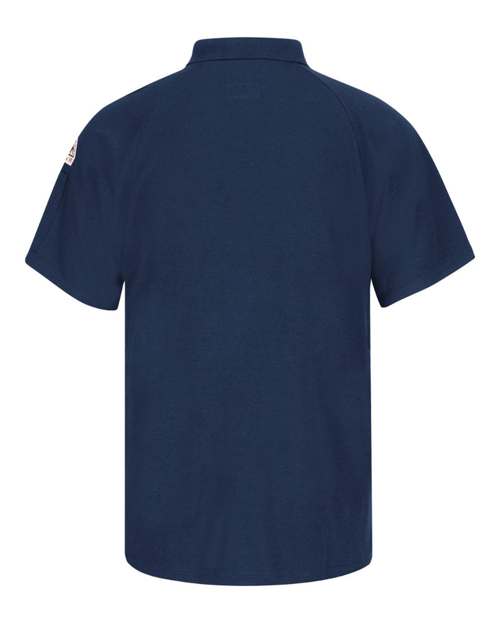 Rear View of Navy Classic Short Sleeve Polo - CoolTouch®2 - SMP8 plain
