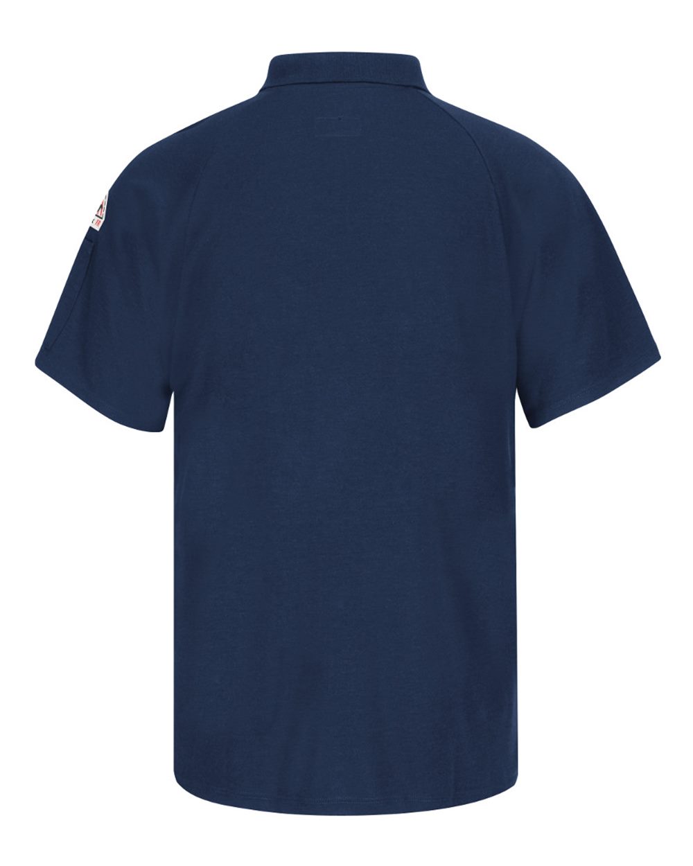 Rear View of Navy Classic Short Sleeve Polo - CoolTouch®2 - SMP8 plain