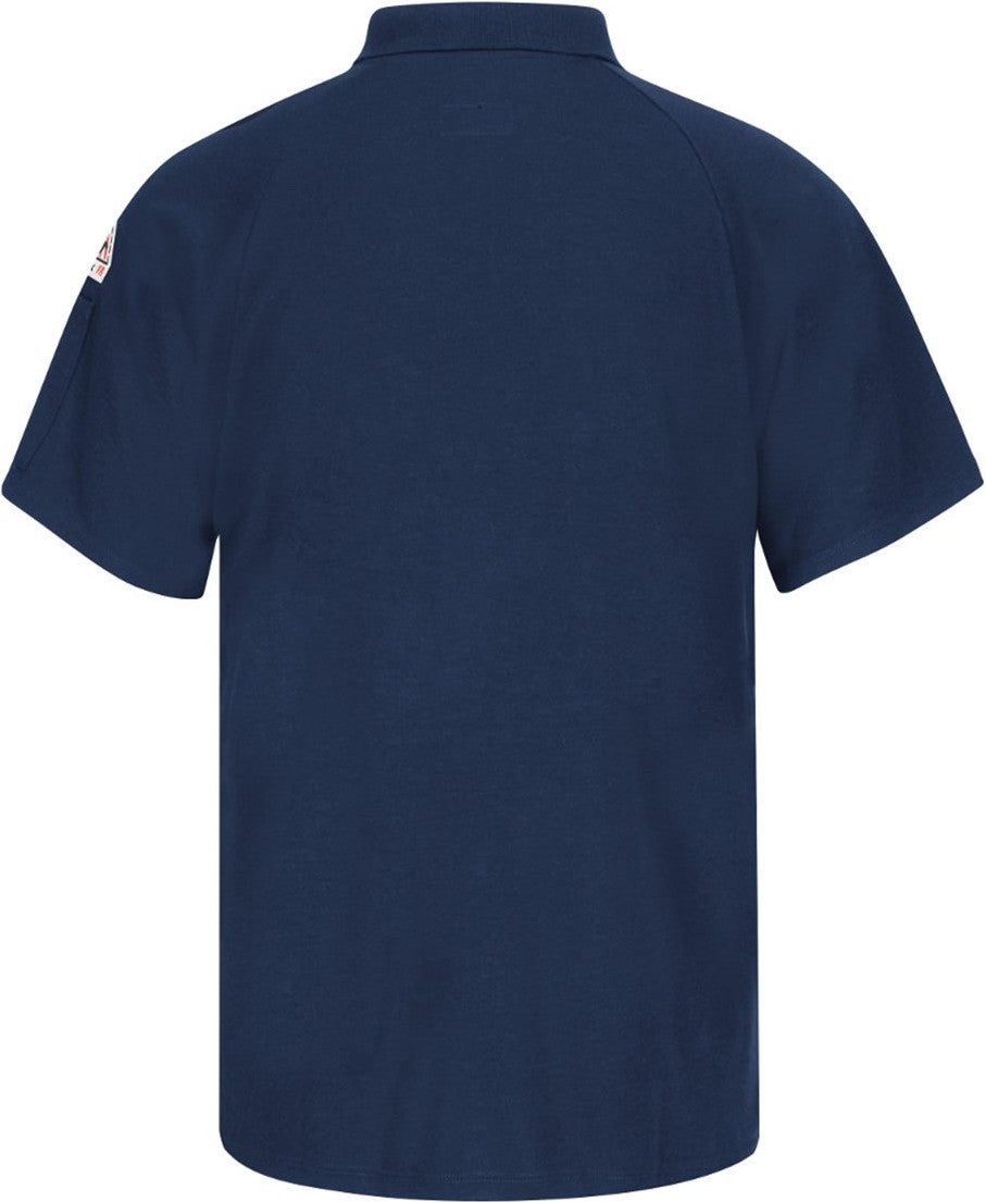 Front View of Navy Classic Short Sleeve Polo - CoolTouch®2 - SMP8