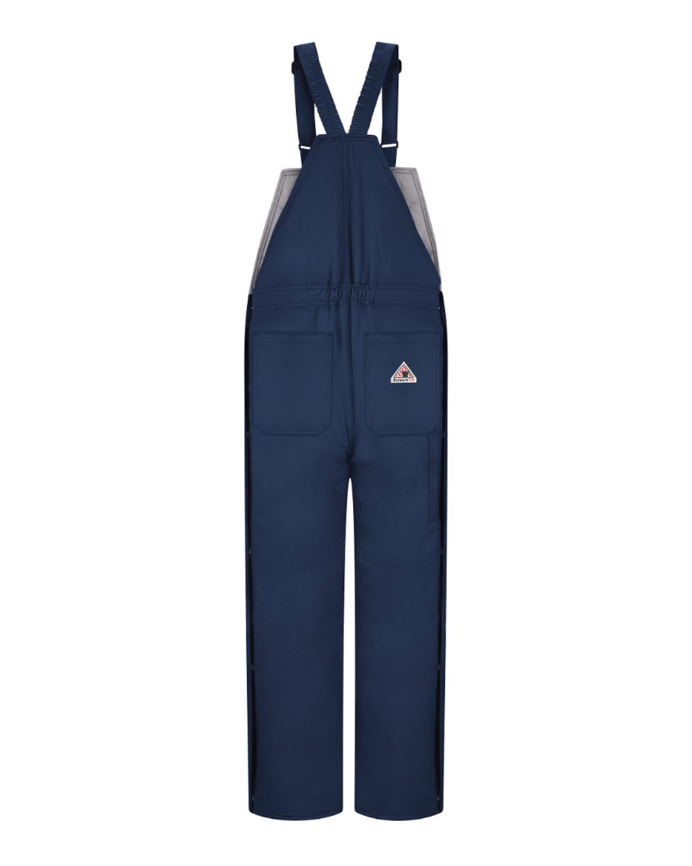 Front View of Navy Deluxe Insulated Bib Overall - EXCEL FR® ComforTouch - BLC8