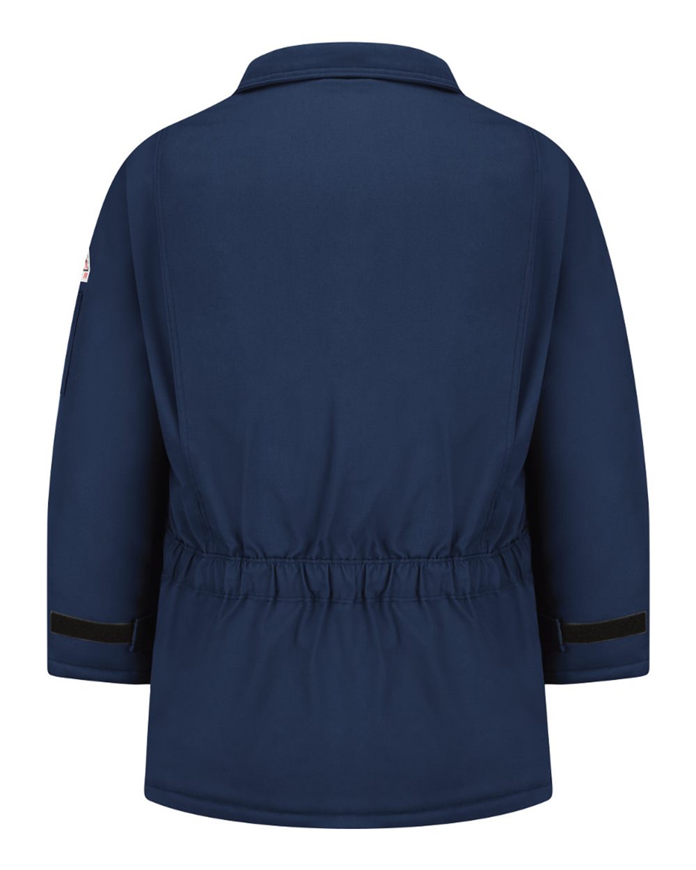 Front View of Navy Deluxe Parka - EXCEL FR® ComforTouch - JLP8