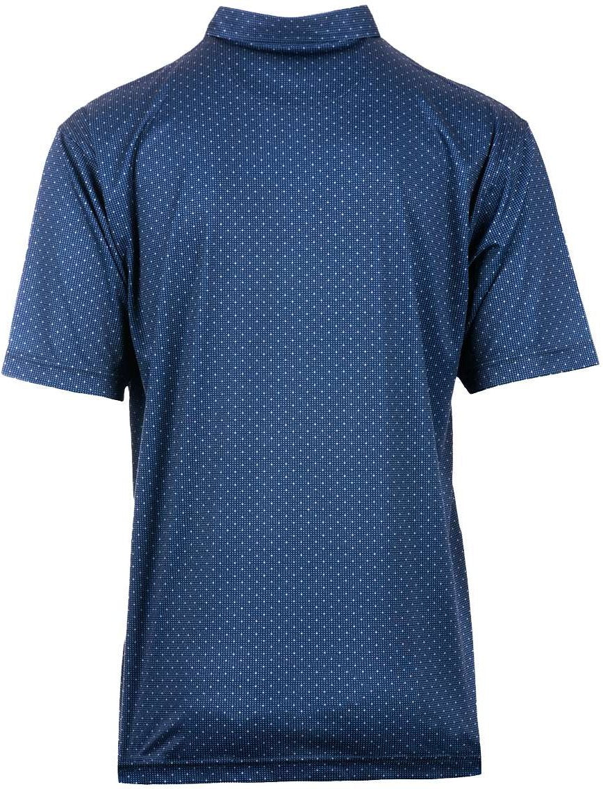 Front View of Navy Dot Golf Polo - 0101