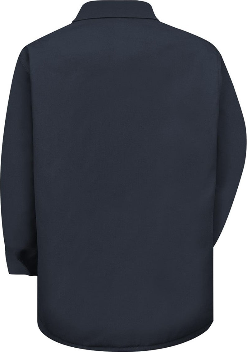 Front View of Navy Duck Blended Duck Chore Coat - JD24
