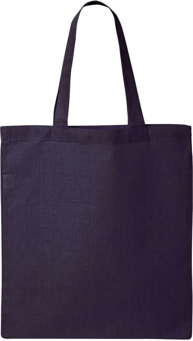Rear View of Navy Economical Tote - QTB