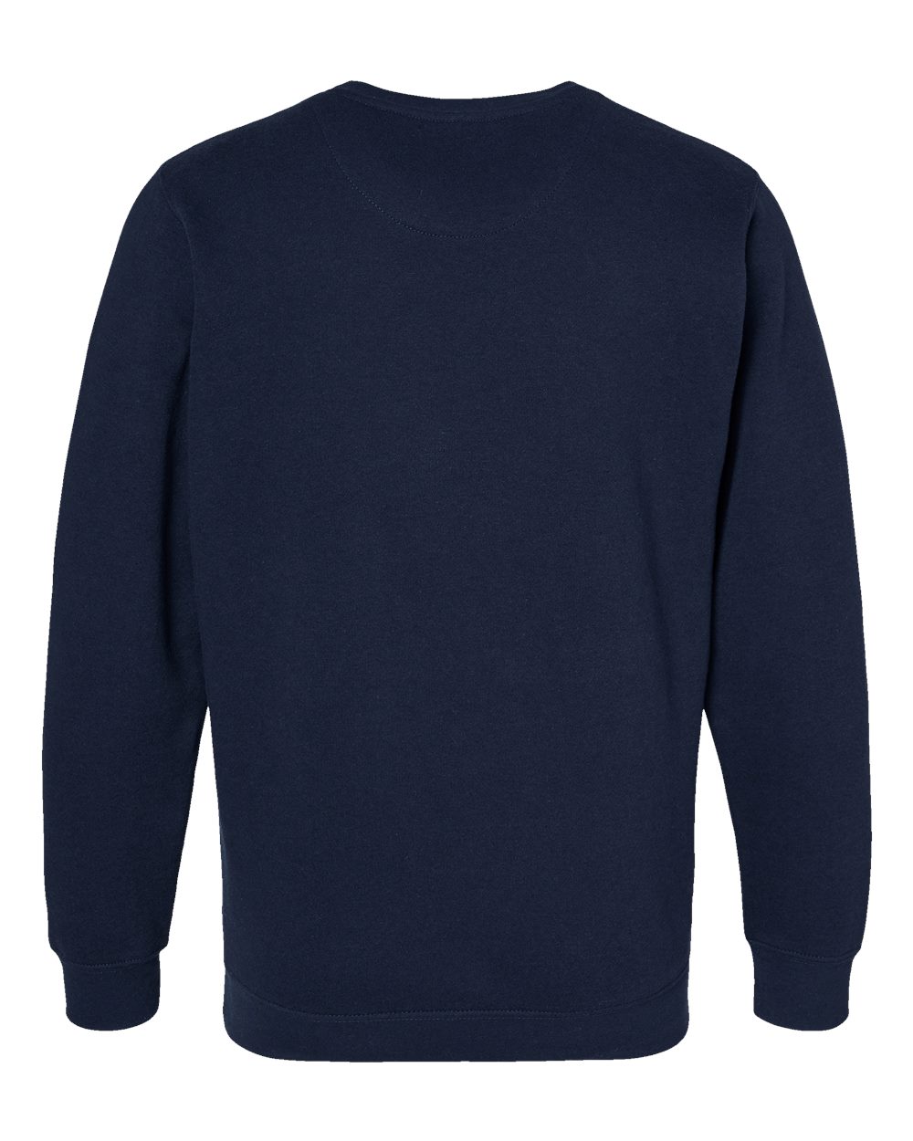 Front View of Navy Elevated Fleece Crewneck Sweatshirt - 6925
