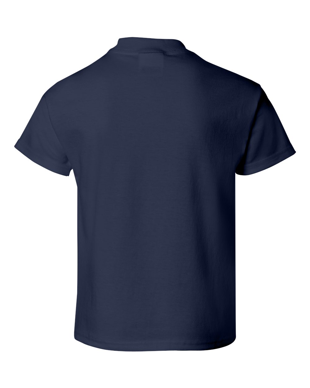 Rear View of Navy Essential-T Youth T-Shirt - 5480