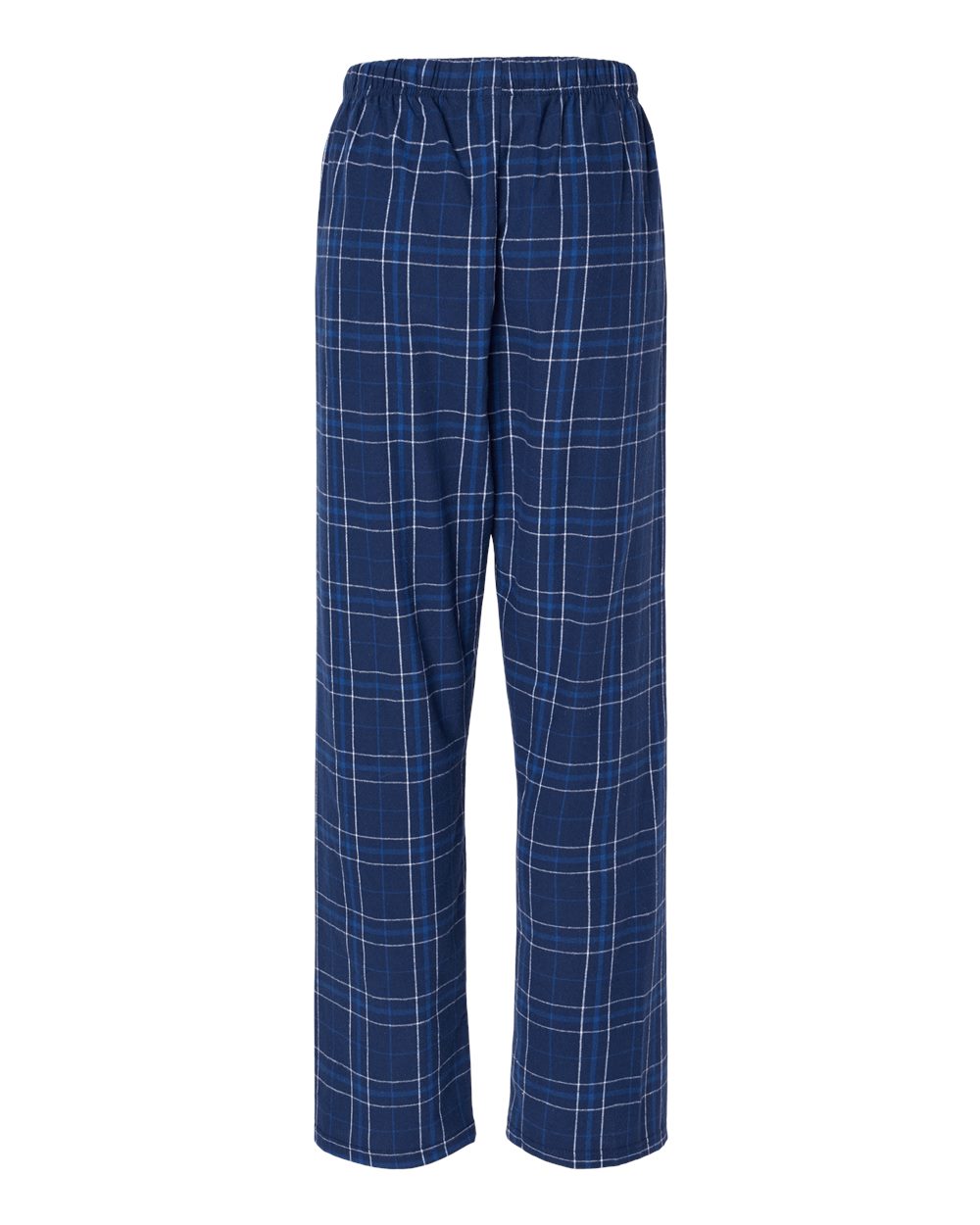 Front View of Navy Field Day Plaid Women's Haley Flannel Pants - BW6620