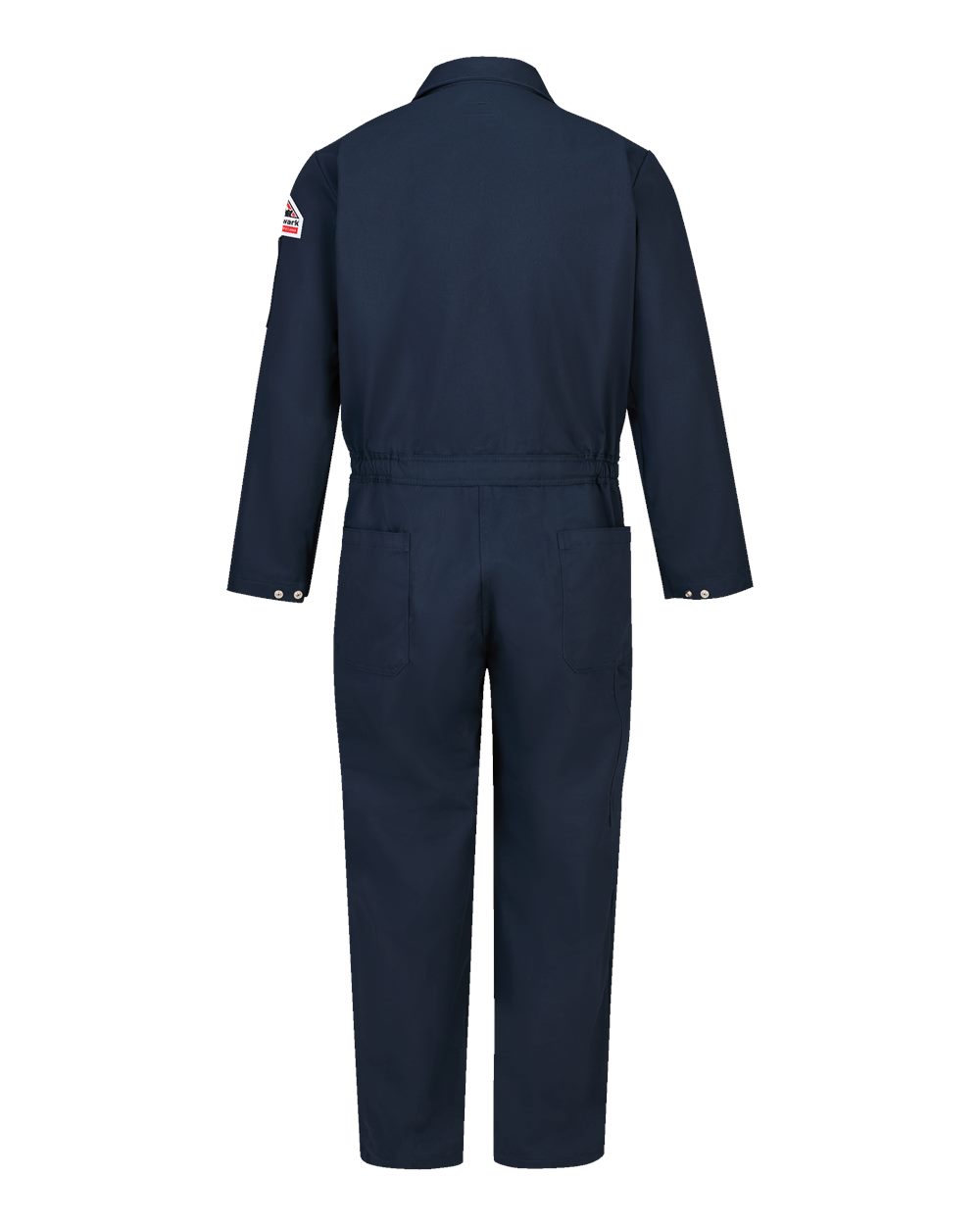 Front View of Navy Flame Resistant Coveralls - Tall Sizes - CED2T