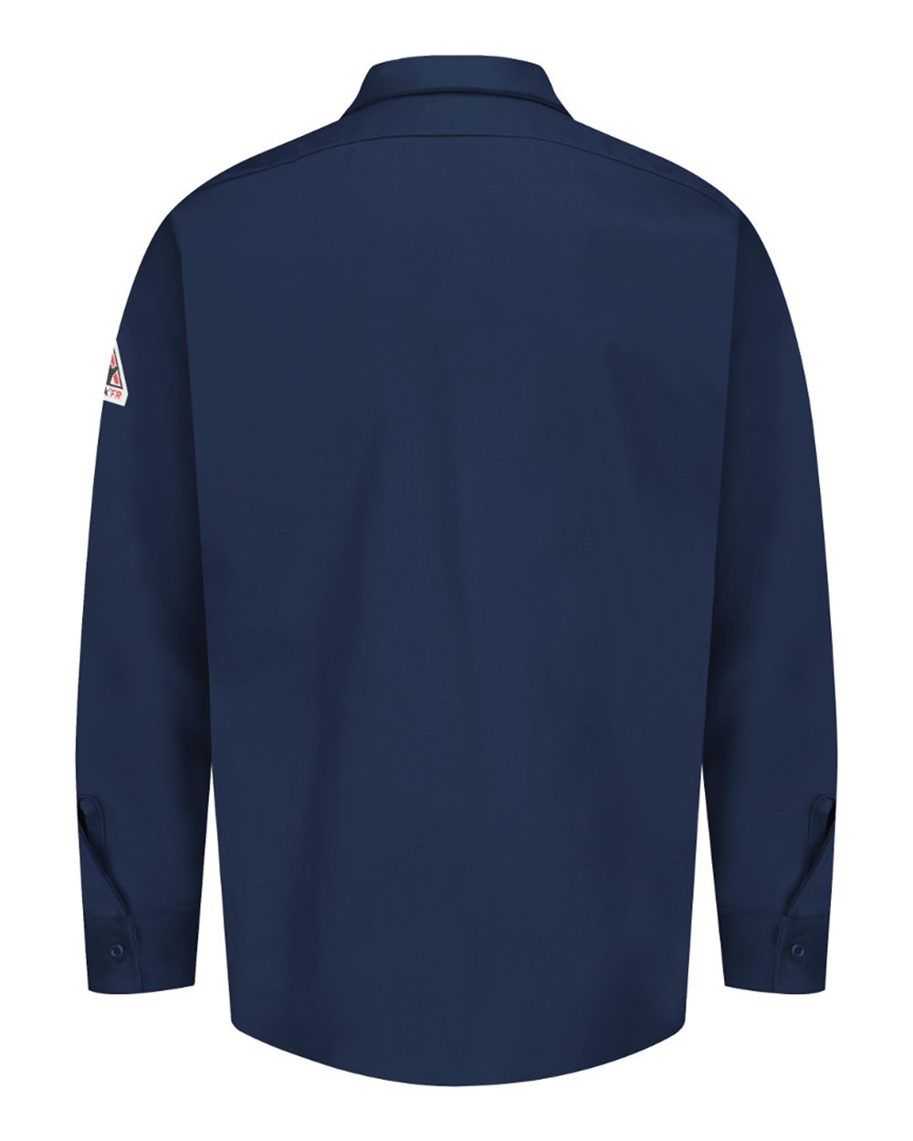 Front View of Navy Flame Resistant Excel Work Shirt - SEW2