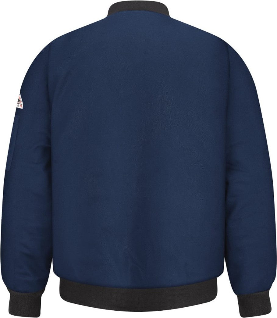 Front View of Navy Flame Resistant Team Jacket - Tall Sizes - JET2T