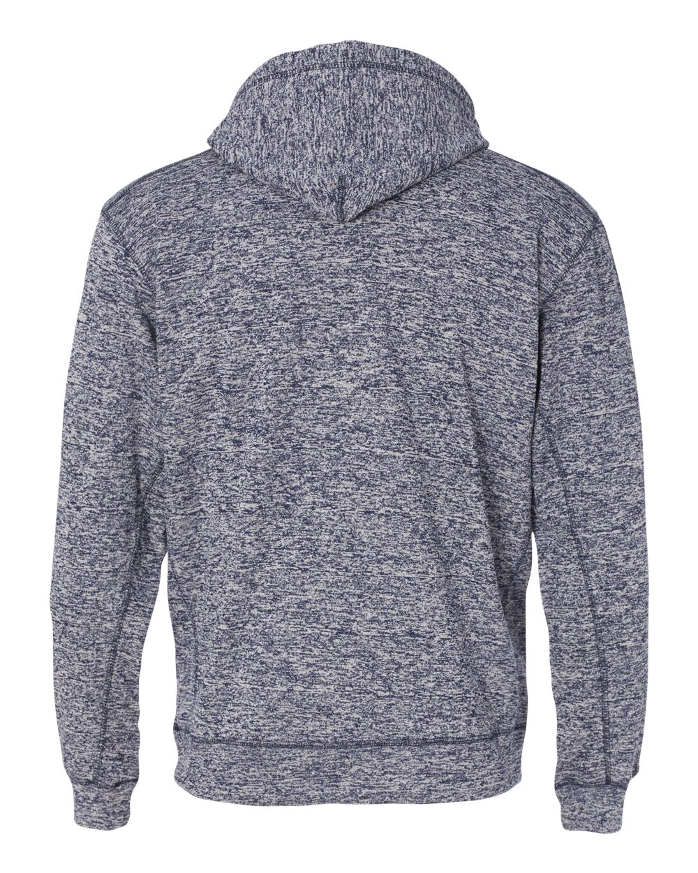 Front View of Navy Fleck Cosmic Fleece Hooded Sweatshirt - 8613