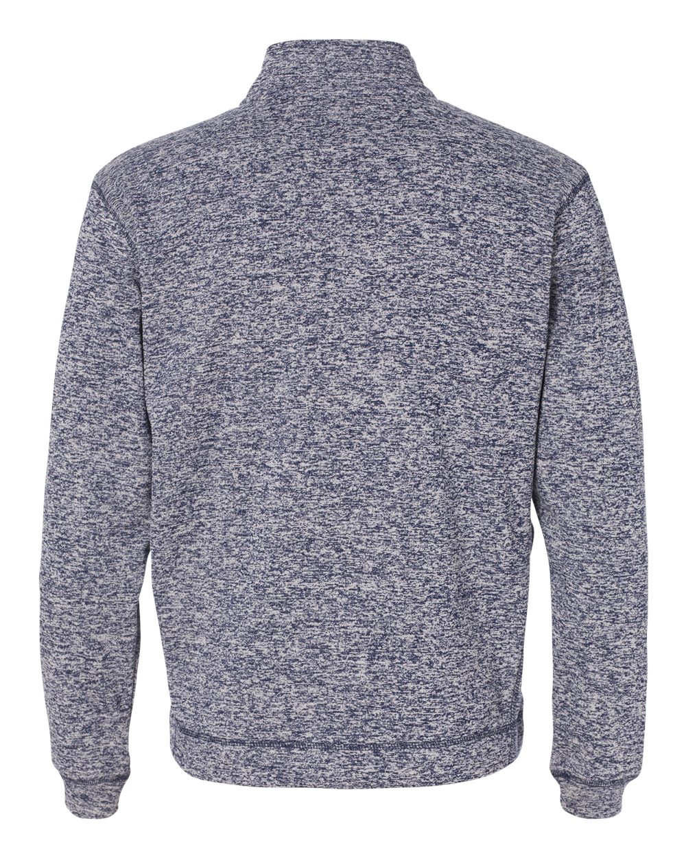 Front View of Navy Fleck Cosmic Fleece Quarter-Zip Sweatshirt - 8614