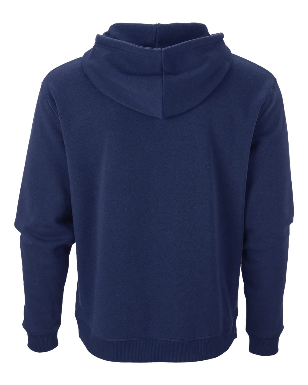 Front View of Navy Fleece Hooded Pullover - BM5302