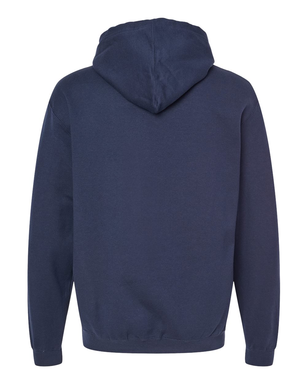 Front View of Navy Fleece Hooded Sweatshirt - 320
