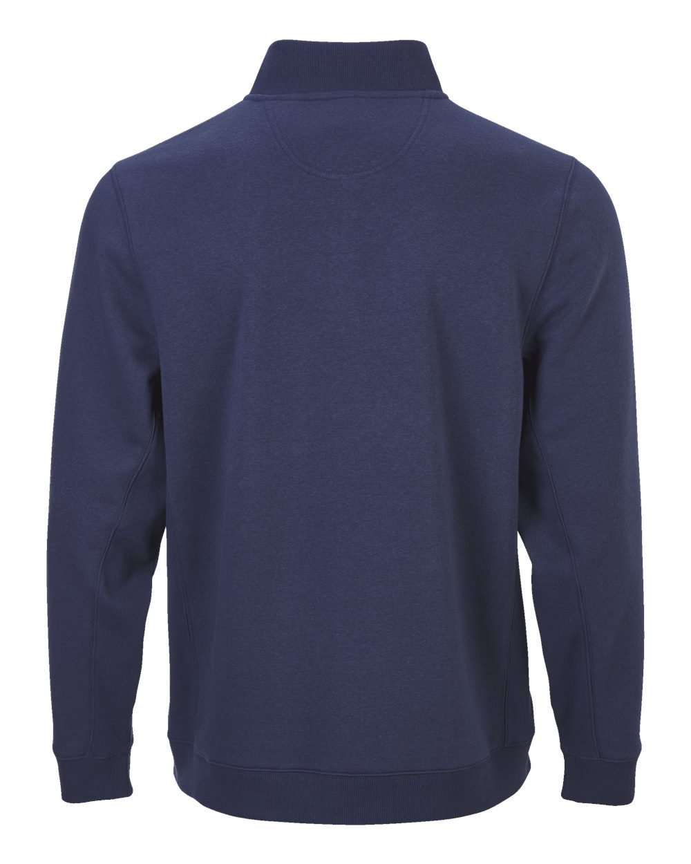 Front View of Navy Fleece Quarter-Zip Pullover - BM5202