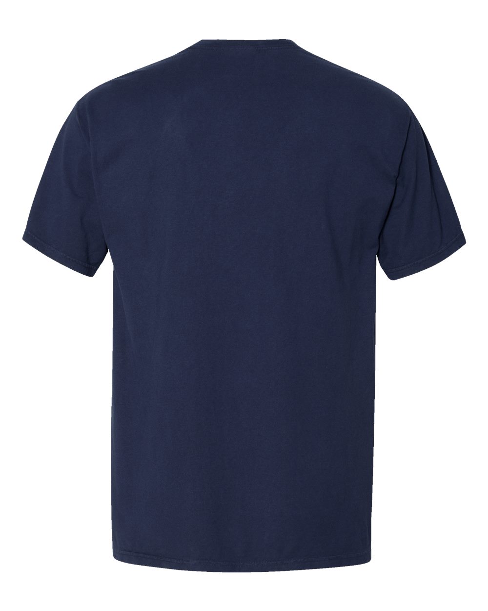 Front View of Navy Garment-Dyed Pocket T-Shirt - GDH150