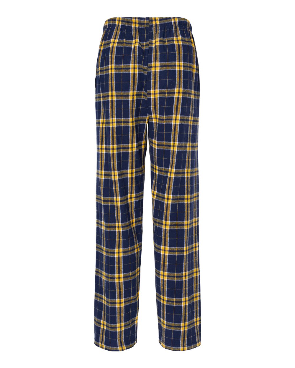 Front View of Navy/ Gold Harley Flannel Pants - BM6624