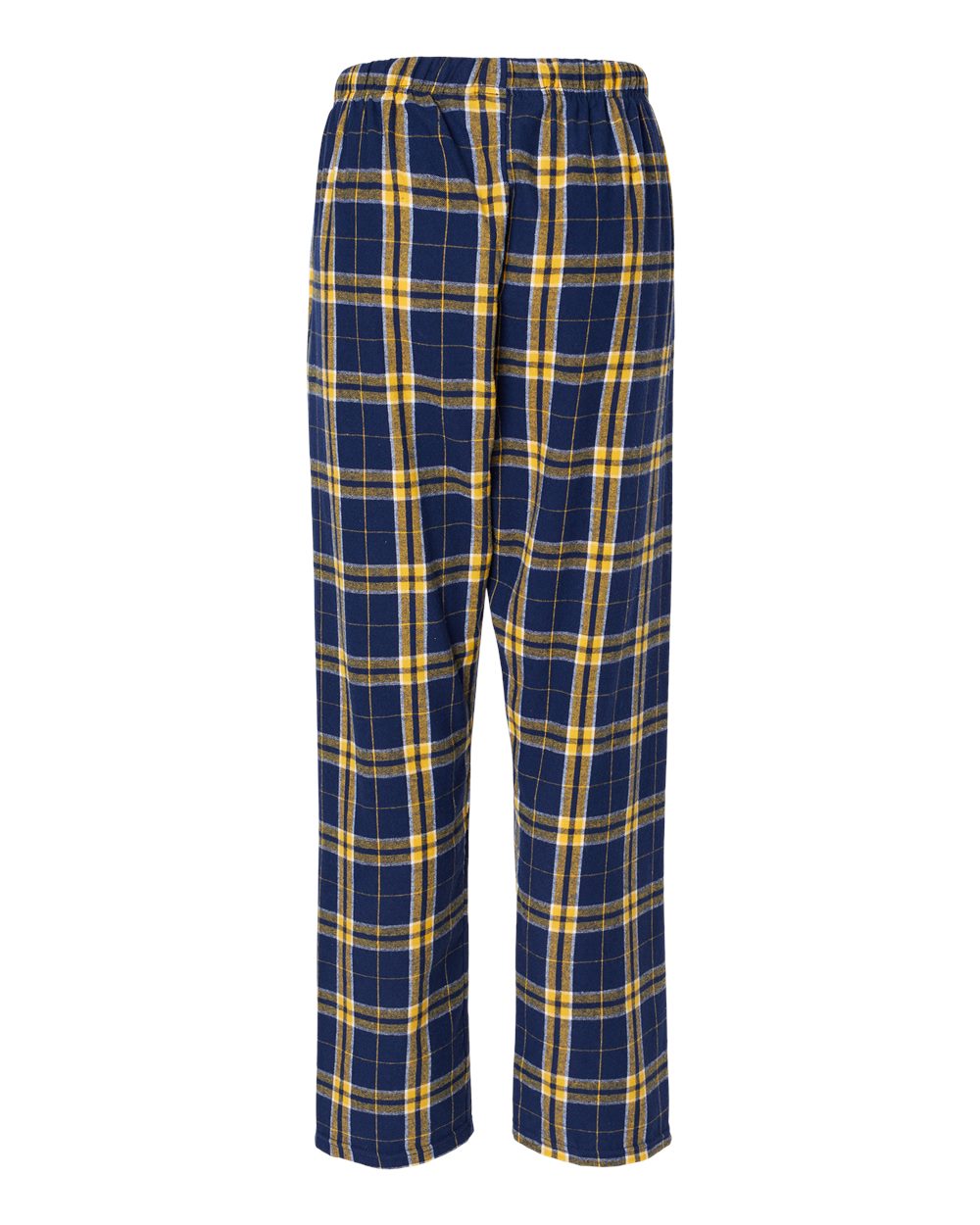 Front View of Navy/ Gold Women's Haley Flannel Pants - BW6620