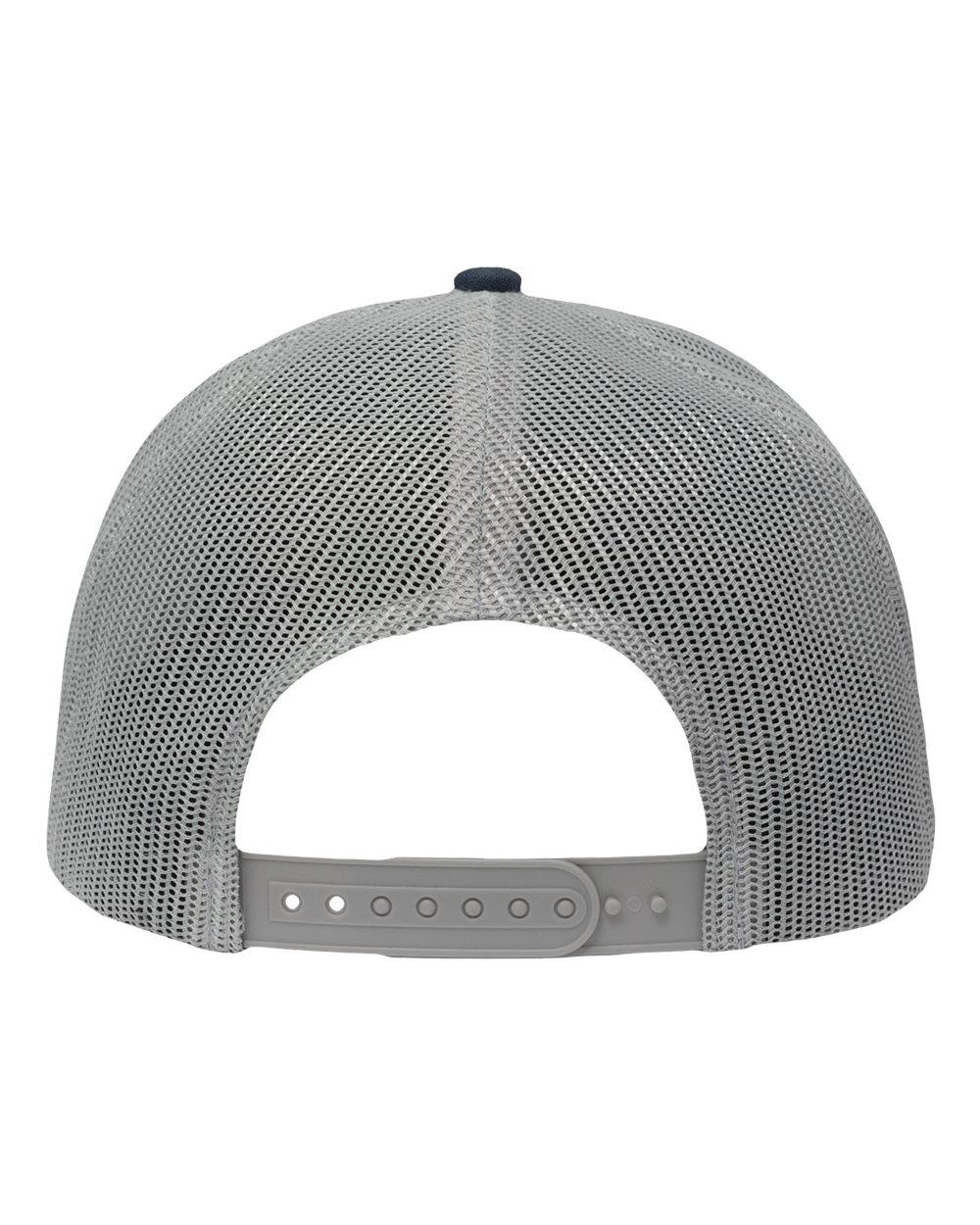 Front View of Navy/ Grey Modern Five-Panel Trucker Fit Cap - SP1550