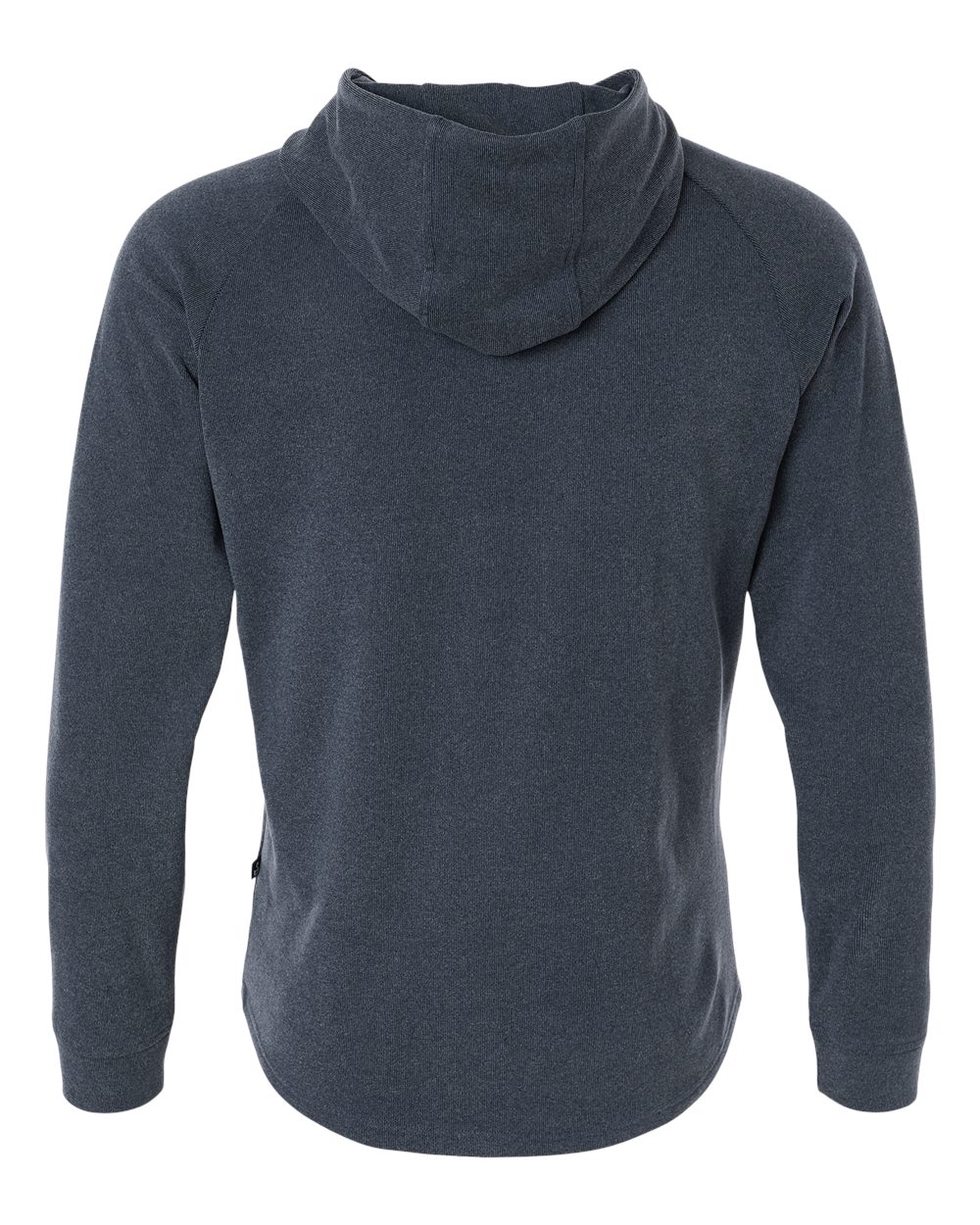 Rear View of Navy/ Heather Men's Glasgow Hooded Sweatshirt - SWGH600 plain