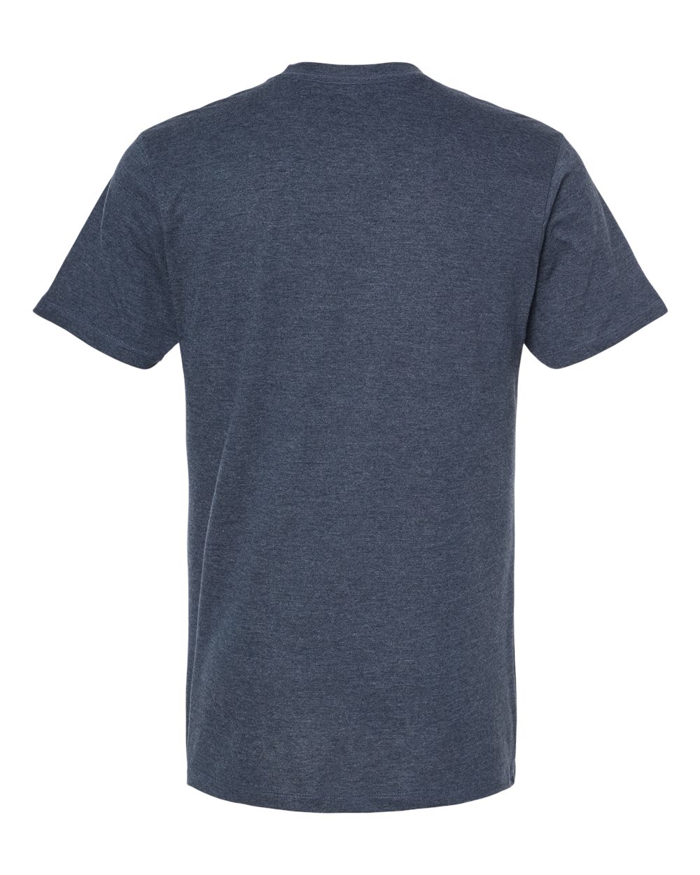 Front View of Navy Heather Premium Cotton Blend T-Shirt - 541