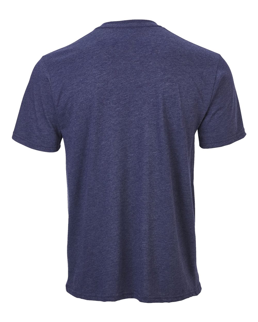 Front View of Navy Heather Tri-Blend T-Shirt - BM2102