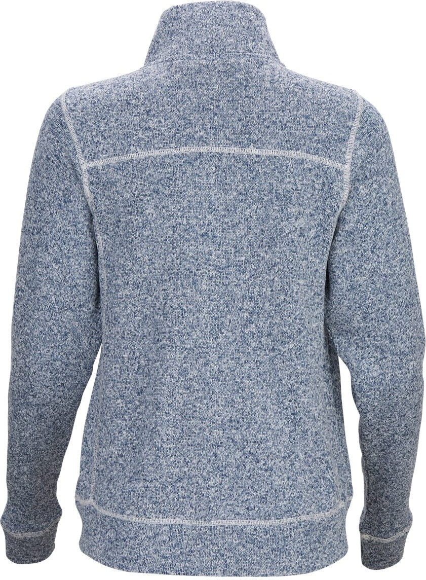 Front View of Navy Heather Women's Alpine Full-Zip - BW5207